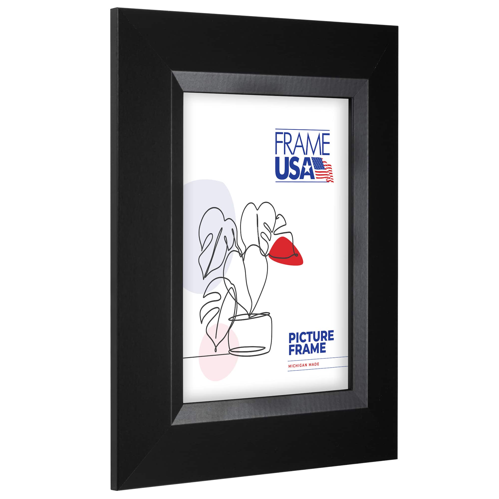Frame USA Black Series Large Black Single Image Picture Frame